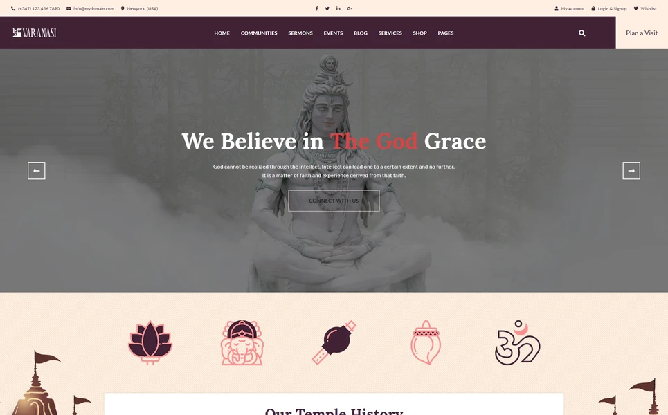 Varanasi — Hindu HTML5 Template