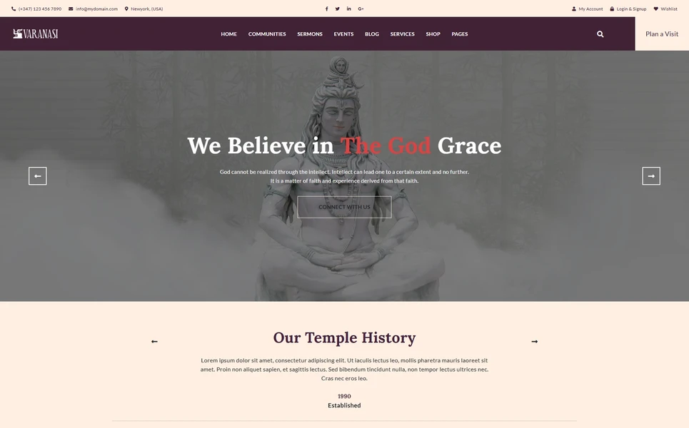 Varanasi — Hindu PHP Website Template