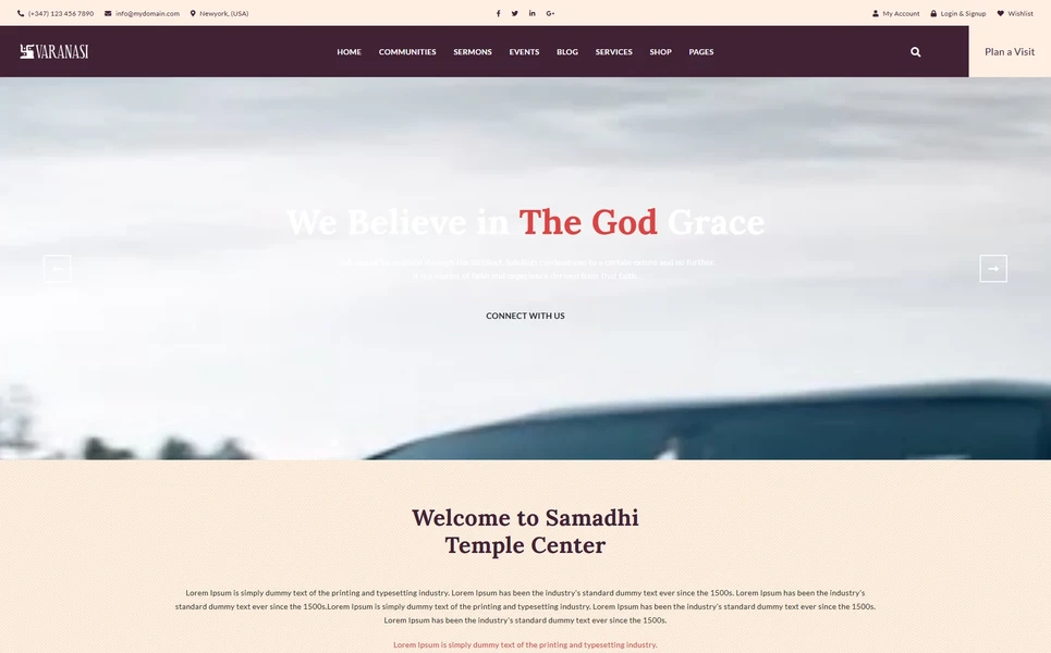 Varanasi — Hindu React JS Template