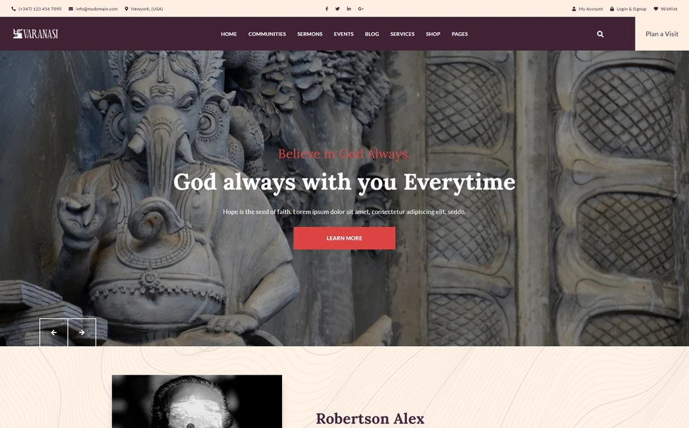 Varanasi — Hindu Vue.js Template