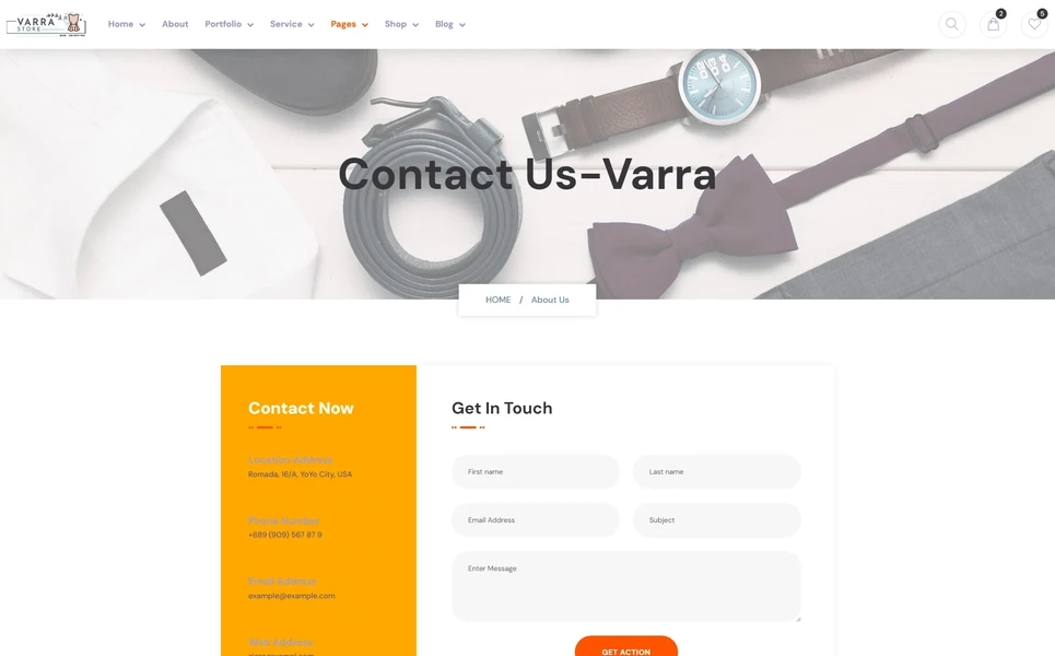 Varra — Shopping PHP Website Template