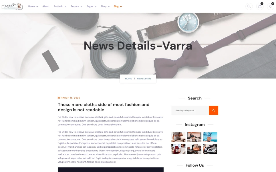 Varra — Shopping React JS Template