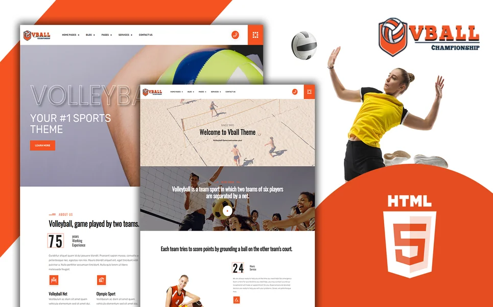 Vball — Sports HTML5 Template