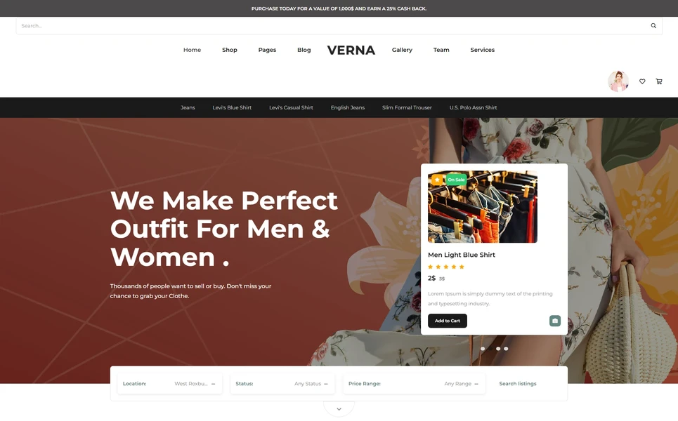 Verna — Fashion — Ai Smart Website