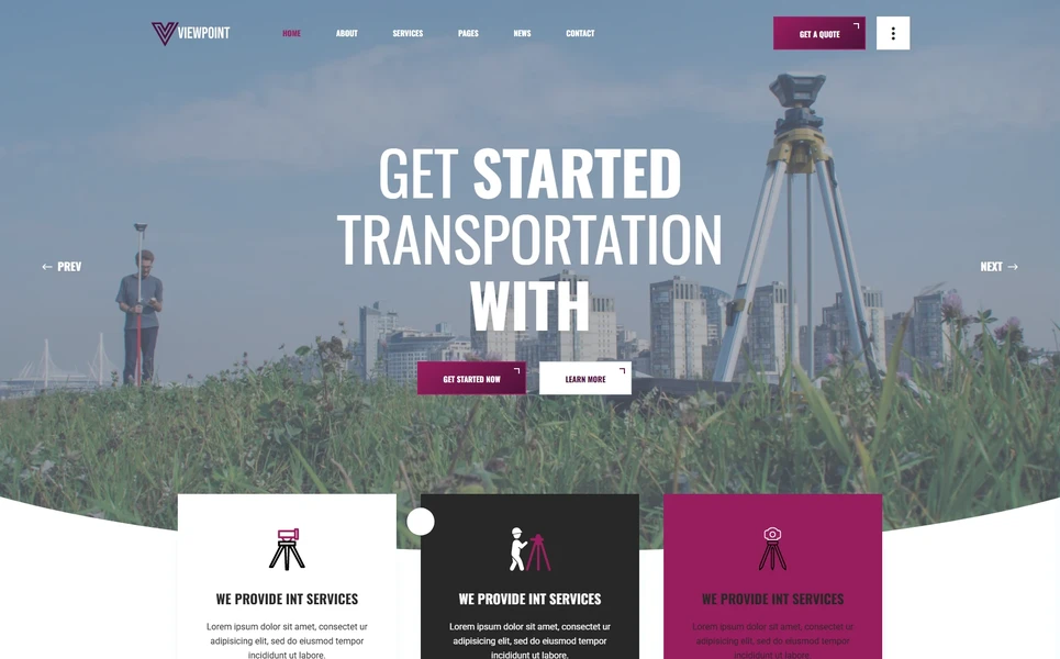 Viewpoint — Transport WordPress Theme