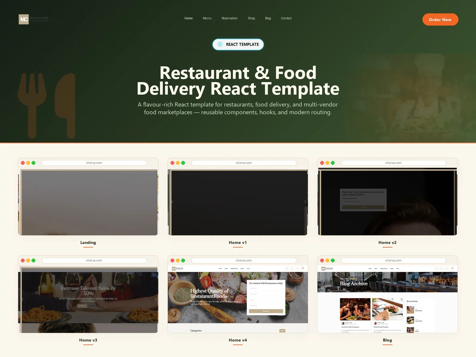 Vilorva — Business React JS Template