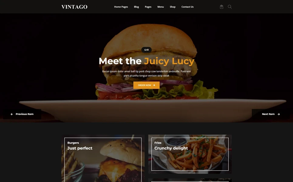 Vintago — Vintage Fashion PHP Website Template