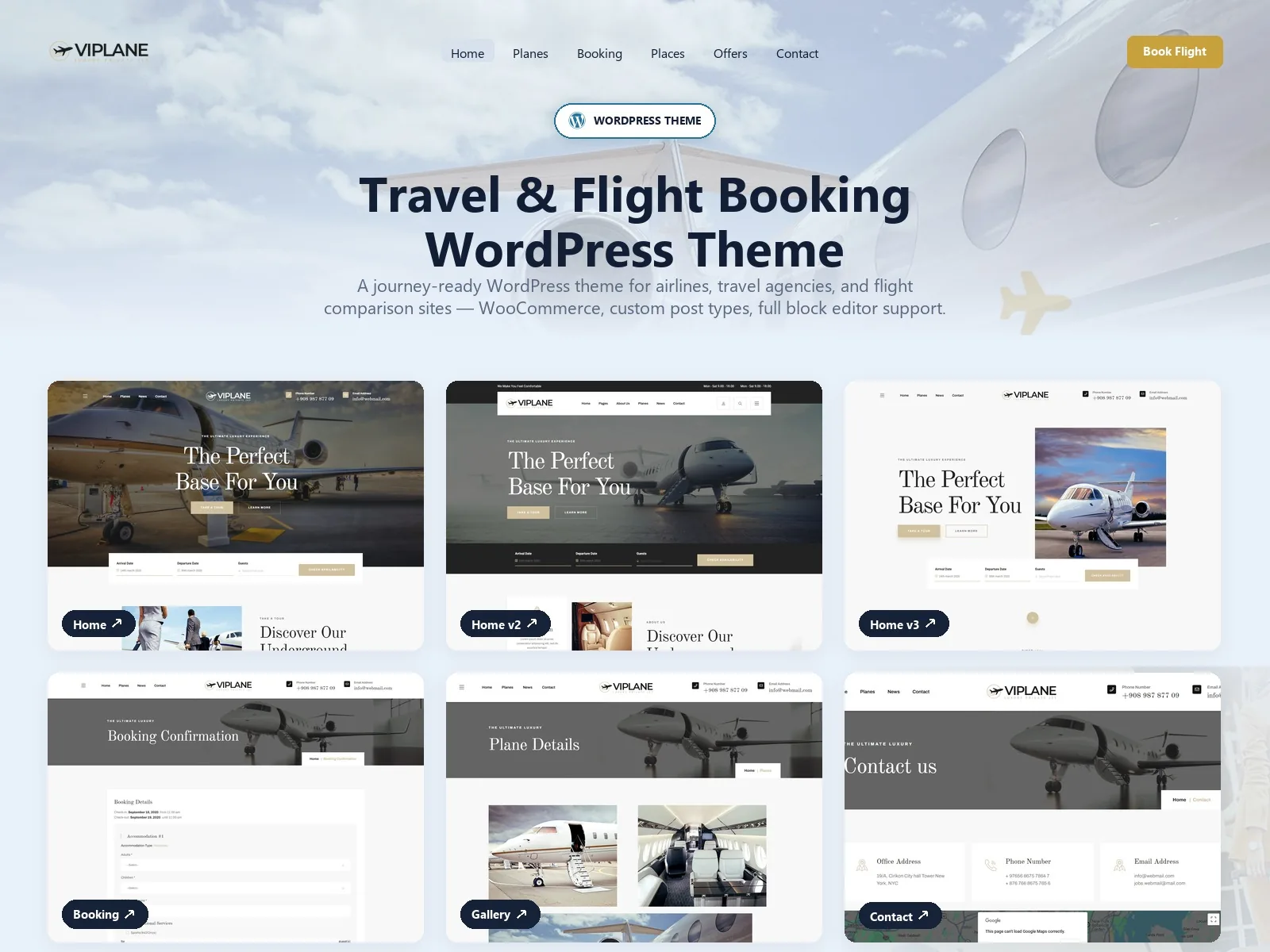 Viplane — Aviation WordPress Theme