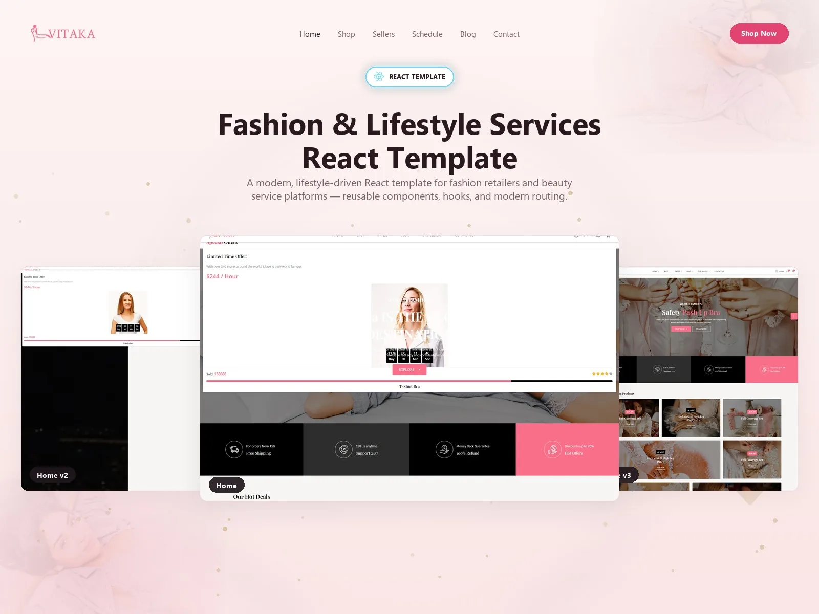 Vitaka — Travel React JS Template