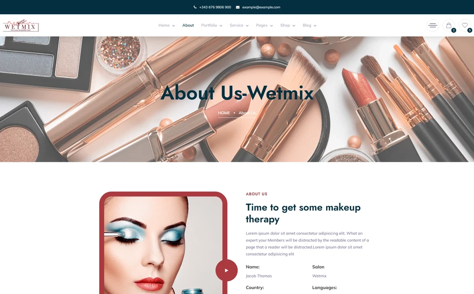 Wetmix — Cosmetics HTML5 Template