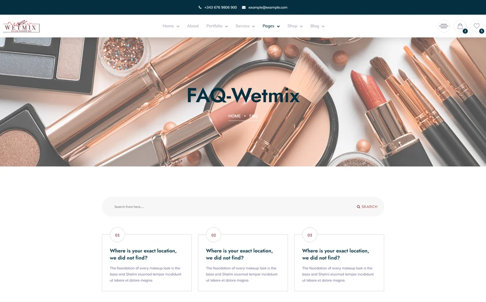 Wetmix — Cosmetics WordPress Theme