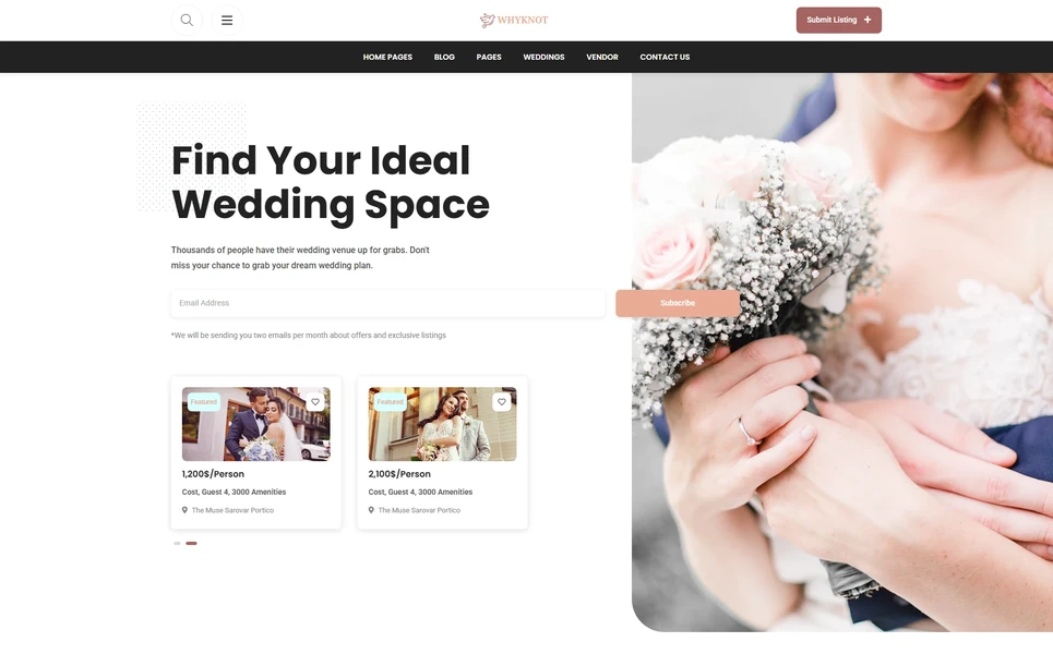 Whyknot — Wedding React JS Template