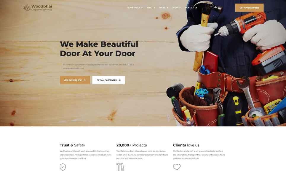 Woodbhai — Wood WordPress Theme