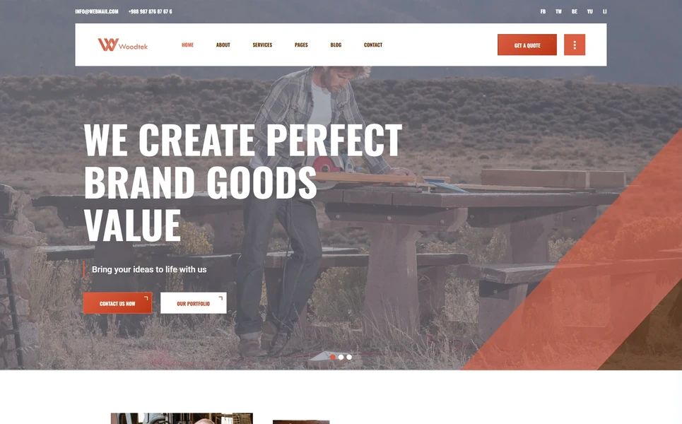 Woodtek — Wood Decor Vue.js Template