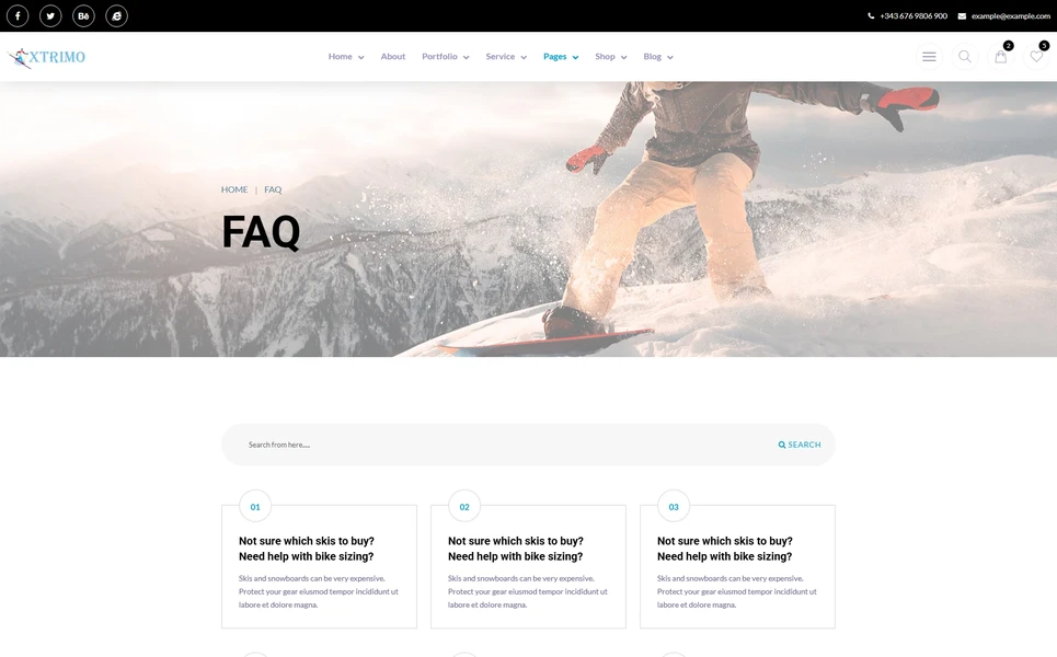Xtrimo — Skateboarding WordPress Theme