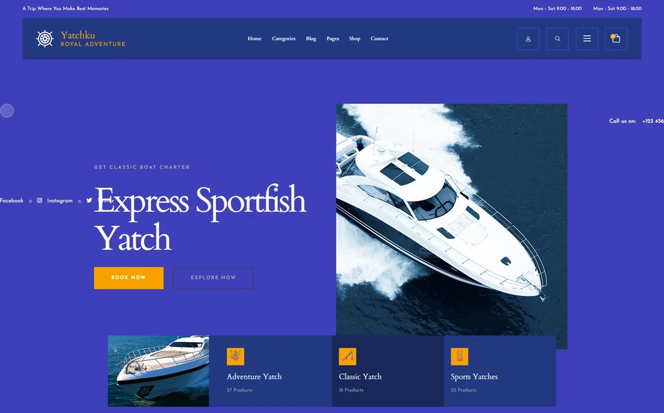 Yachtchu — Yacht React JS Template