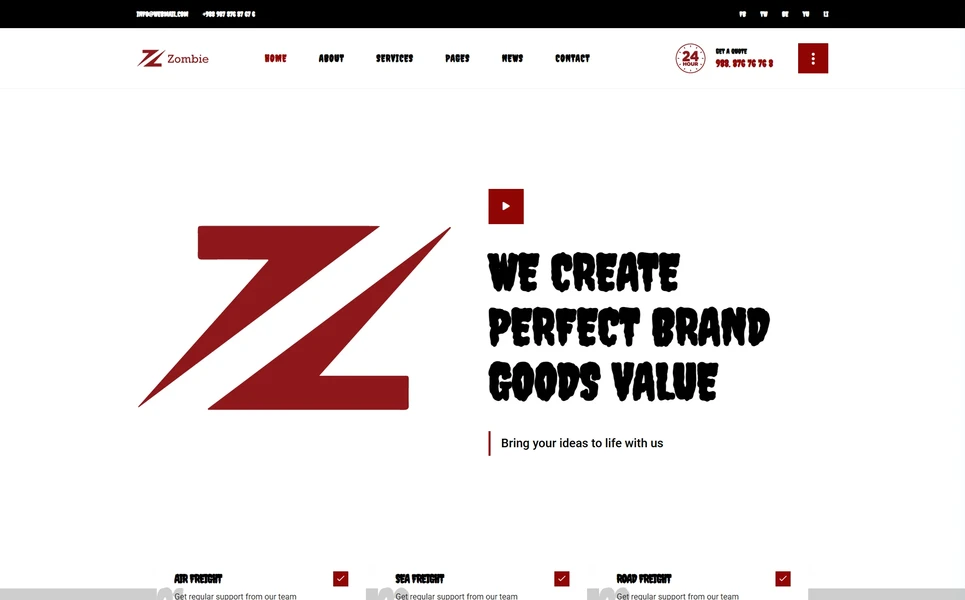 Zombie — Halloween PHP Website Template