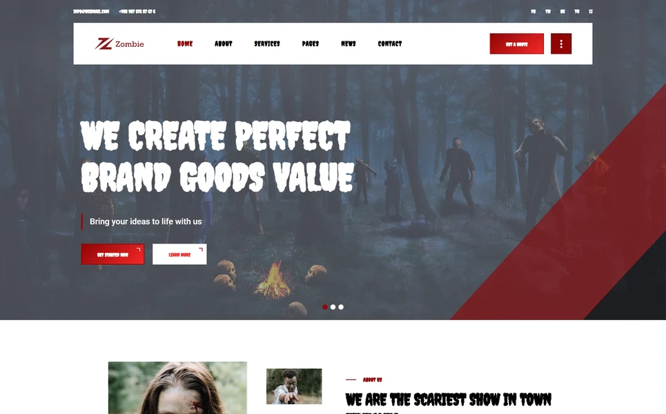 Zombie — Halloween Vue.js Template
