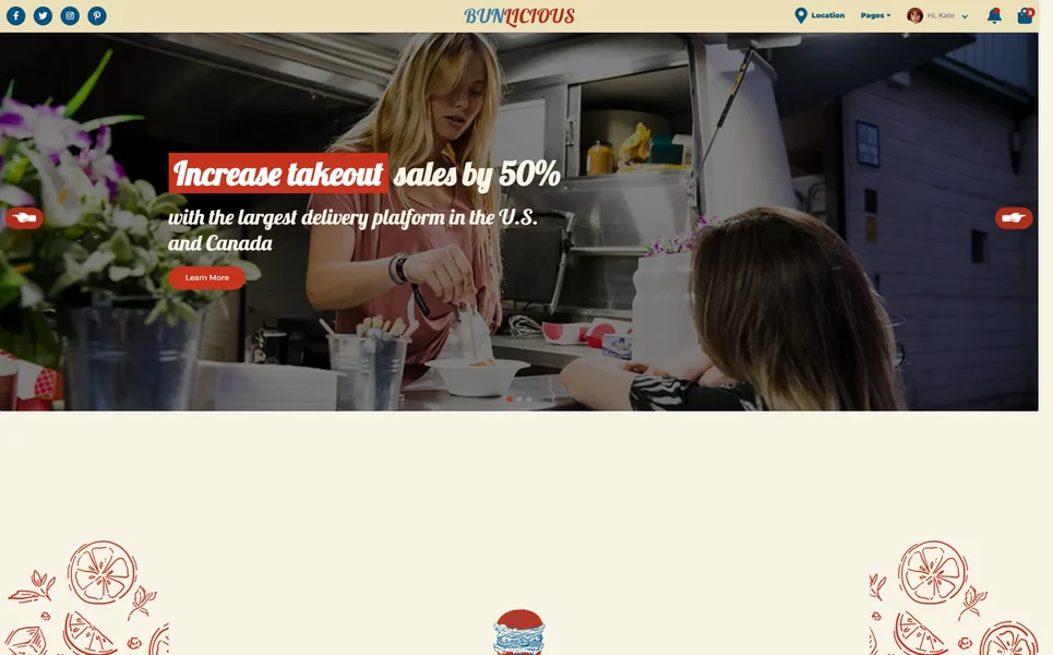 Bunlicious — Food Delivery HTML5 Template