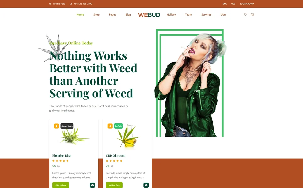 Webud — Cannabis Vue.js Template