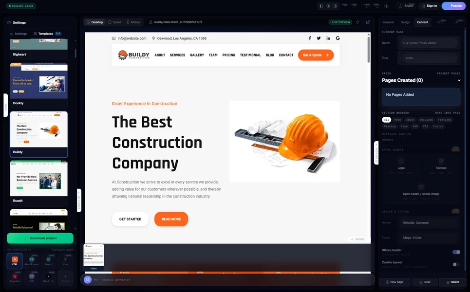 Best AI Website Generators — 10 Tools Tested by Code Quality (2026)