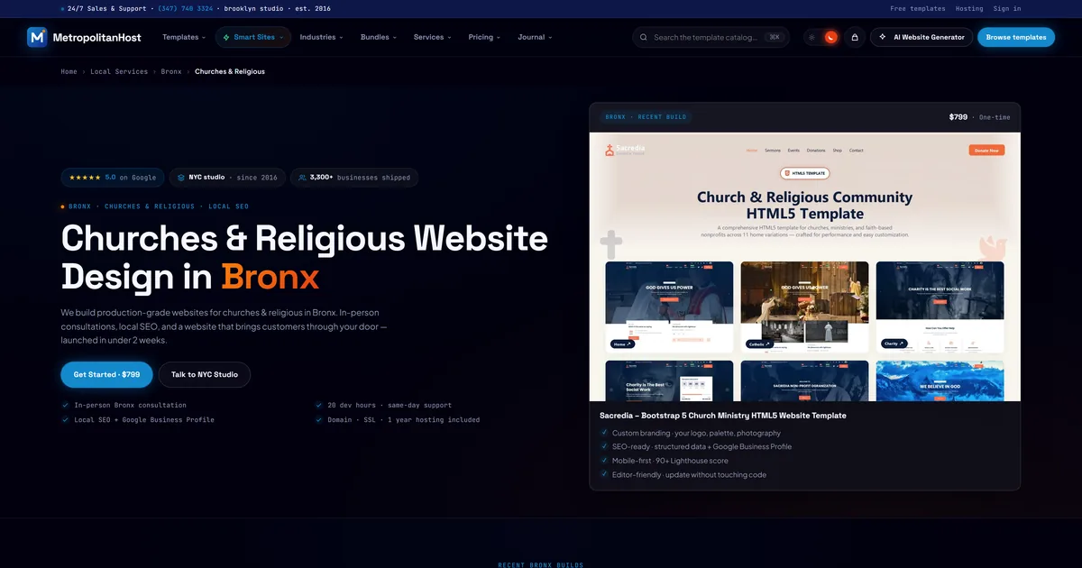 Church & Nonprofit Website Design in Bronx
