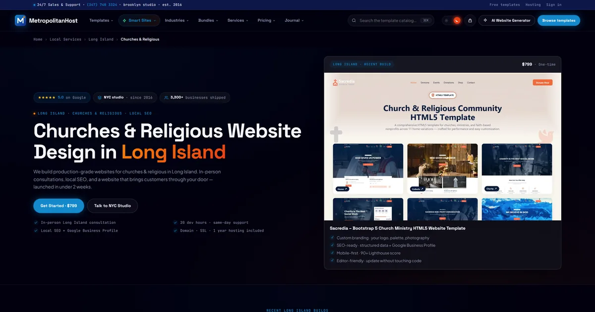 Church & Nonprofit Website Design in Long Island