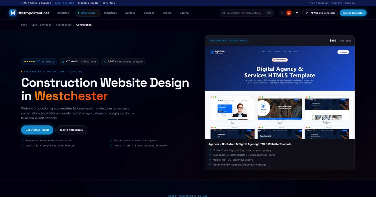 Corporate Business Website Design in Westchester