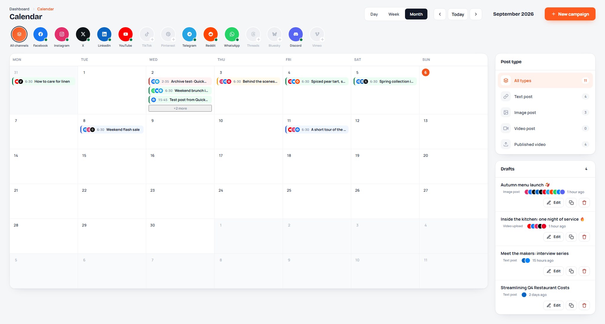 Quick Social SaaS — preview 13