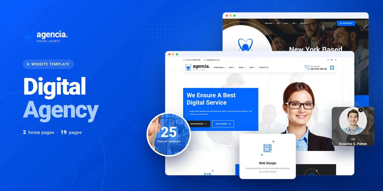 Agencia — Digital Studio PHP Website Template preview