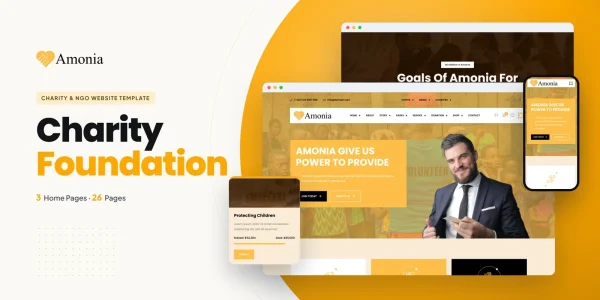 Amonia — Humanitarian Charity Ai Smart Website