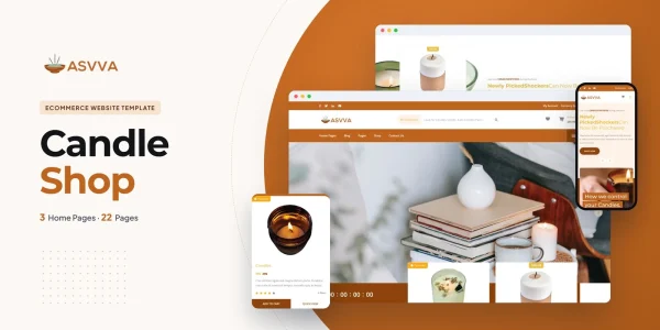 Asvva – Bootstrap 5 Candle Shop HTML5 Website Template