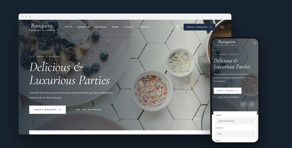 Banquira – Event Catering Landing Page HTML5 Template