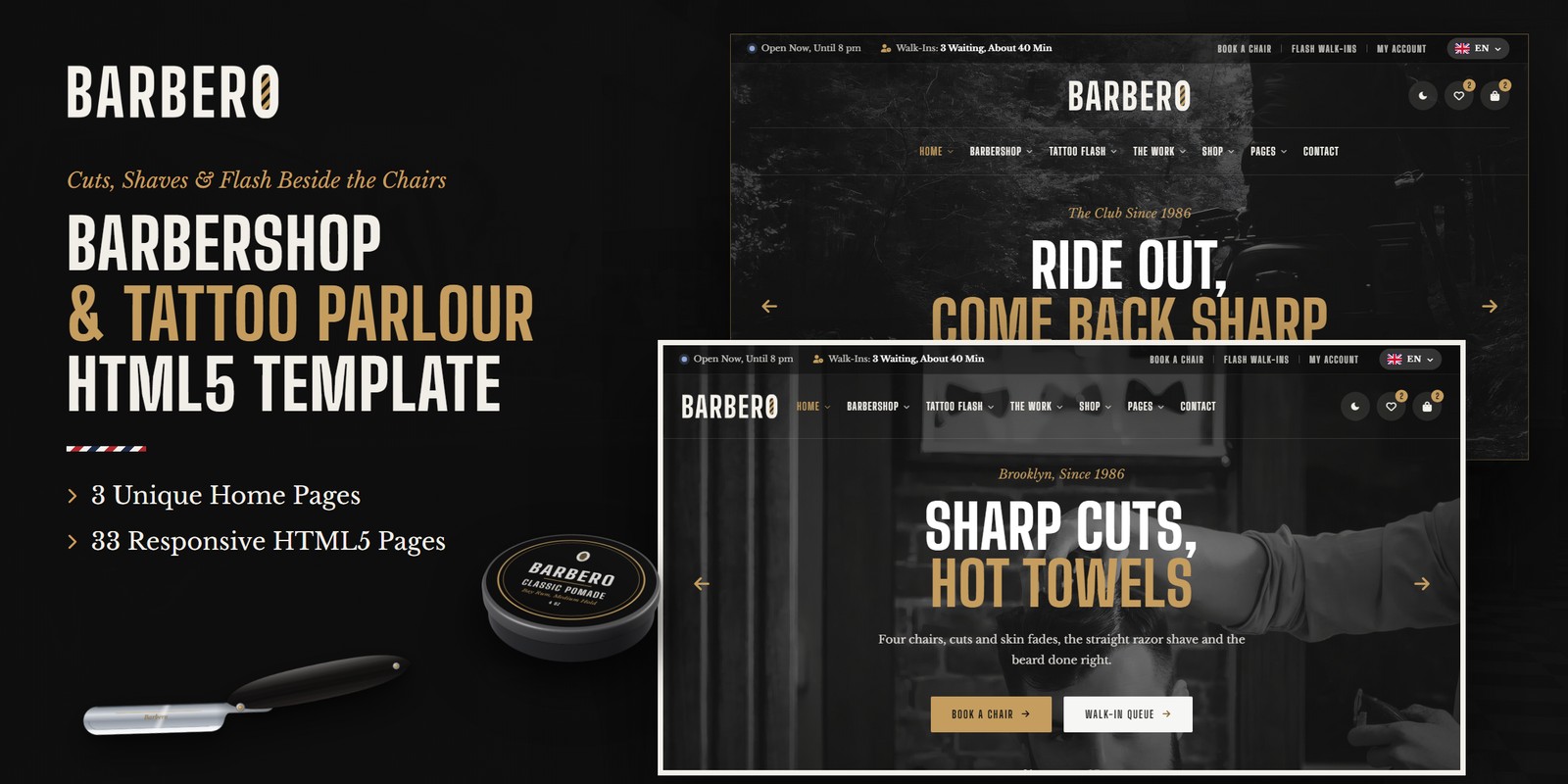 Barber Shop Angular Template – Barbero preview