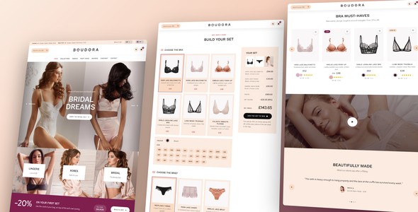 Boudora – Lingerie Set Builder Landing Page HTML5 Template