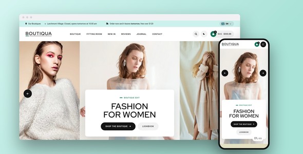 Boutiqua – Fashion Boutique Gift Card Landing Page HTML5 Template