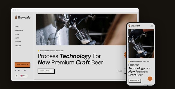 Brewvale – Brewery Tour Landing Page HTML5 Template