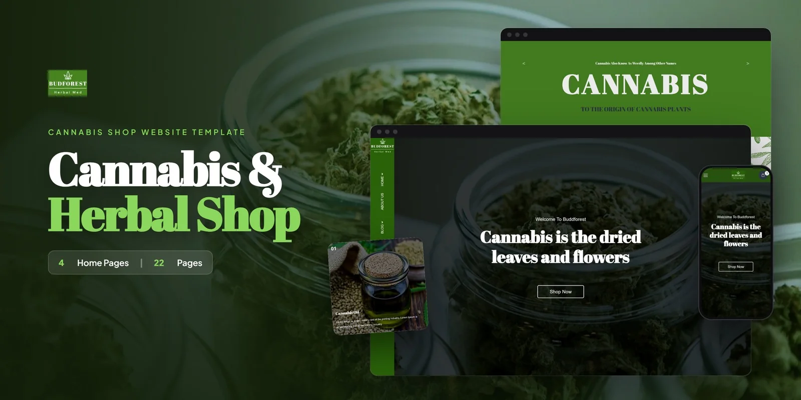Budforest — CBD Store WordPress Theme preview