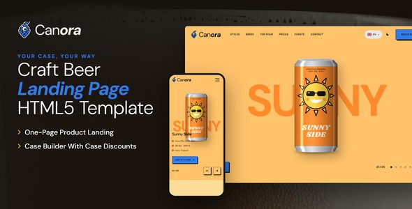 Canora – Craft Beer Landing Page HTML5 Template