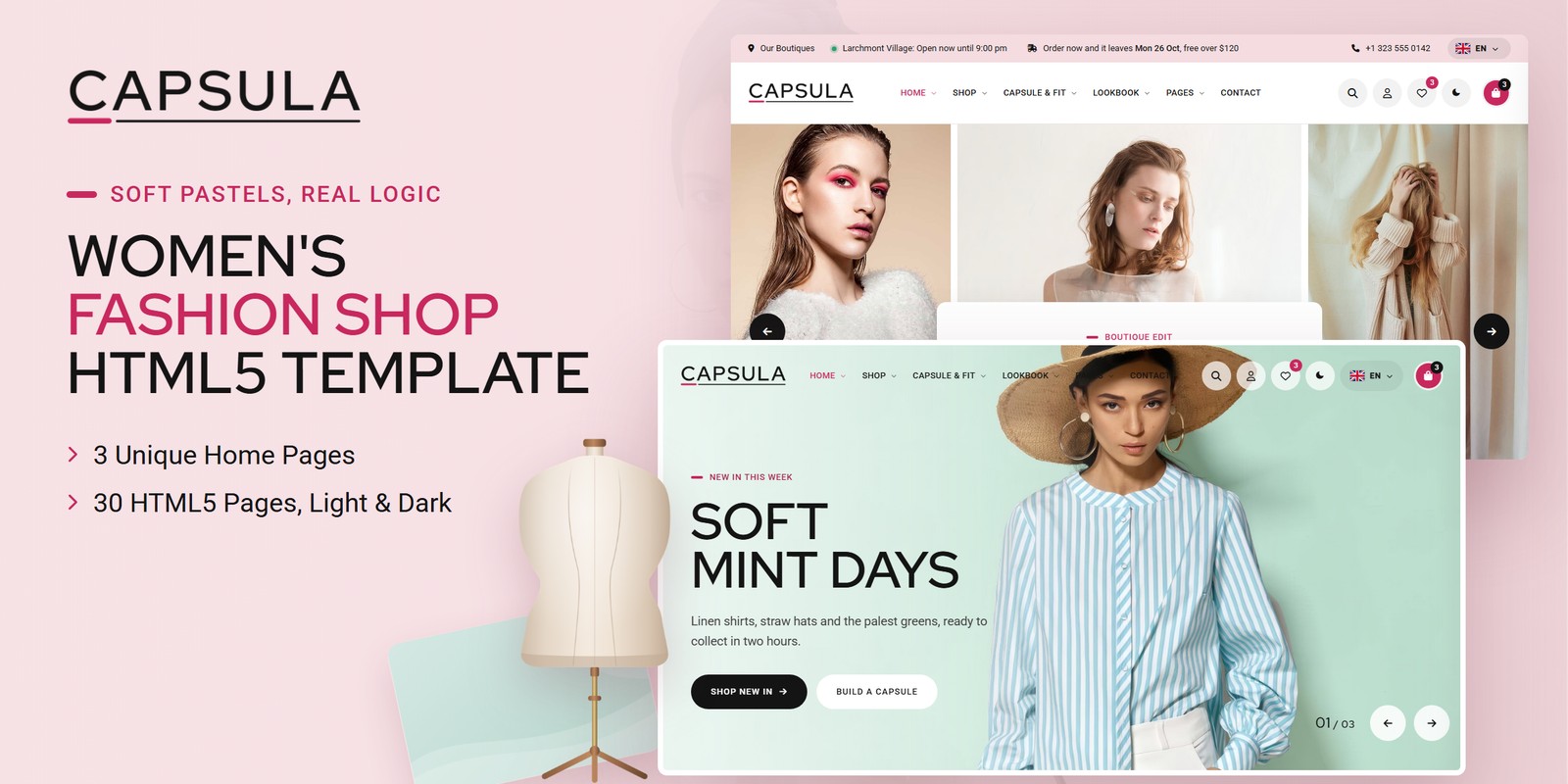 Boutique Website Design – Capsula AI Smart Website preview