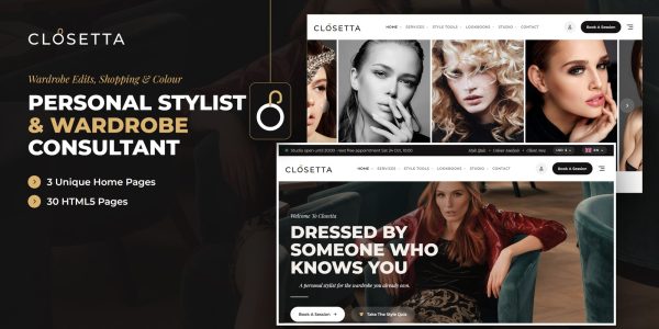 Stylist Website Design – Closetta AI Smart Website