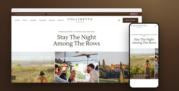 Collinetta – Farm Stay Landing Page HTML5 Template