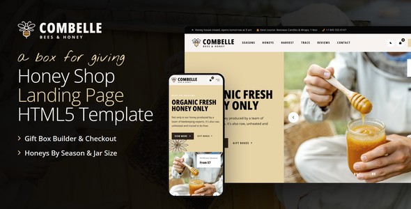 Combelle – Honey Gift Box Shop Landing Page HTML5 Template