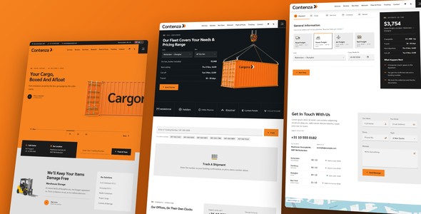 Contenza – Container Shipping Booking Landing Page HTML5 Template