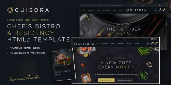 WordPress Theme for Chefs – Cuisora