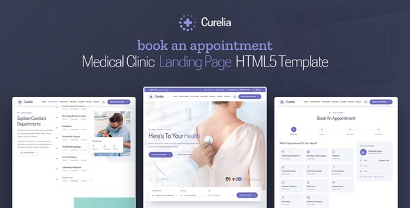 Curelia – Medical Clinic Landing Page HTML5 Template