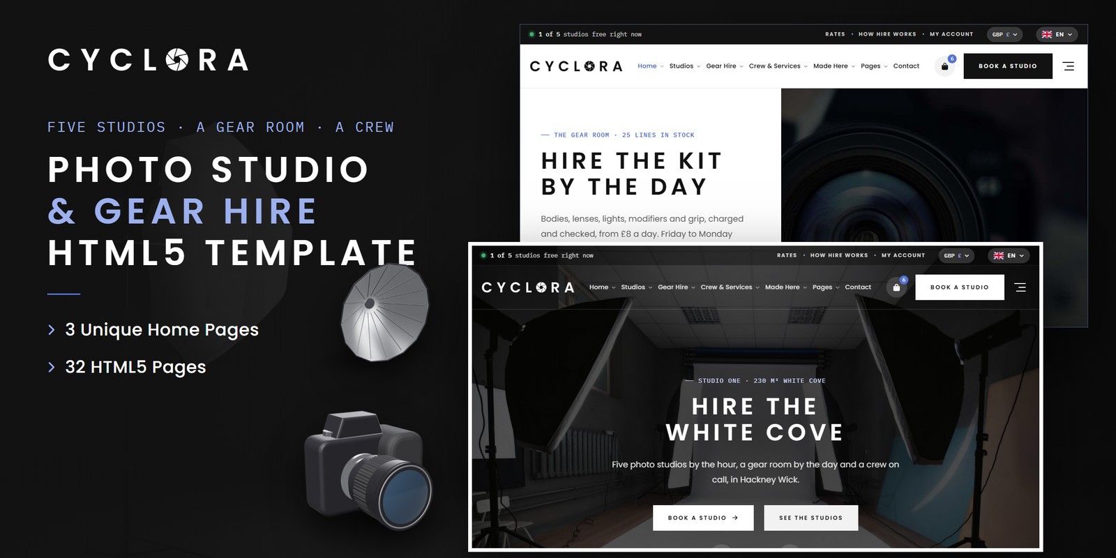 Photo Studio WordPress Theme – Cyclora preview