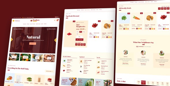 Dealora – Grocery Deals Landing Page HTML5 Template