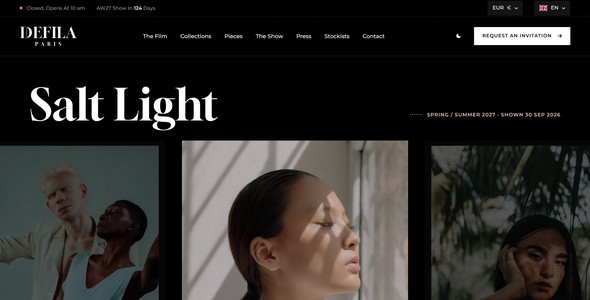 Defila – Fashion Show Invitation Landing Page HTML5 Template