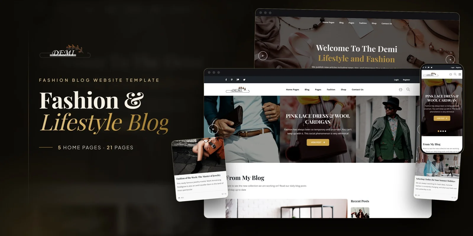 Demi — Fashion Store Developer Website Bundle preview